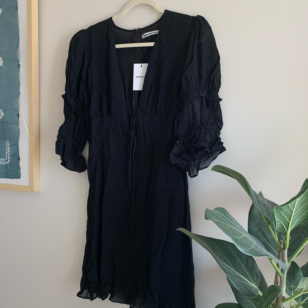 Reformation black dress NWT